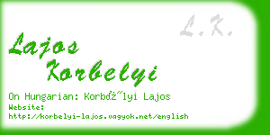 lajos korbelyi business card